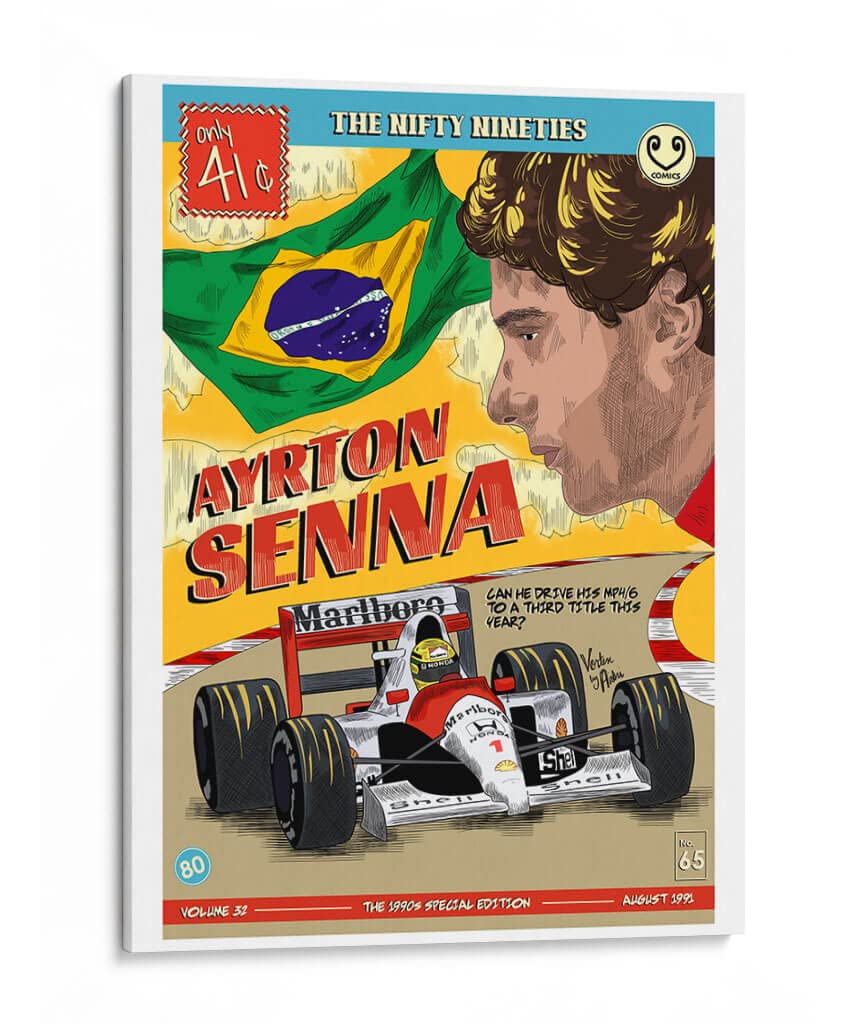 シャンプー Ayrton Senna Amazon.com: Canvas Lab | Ayrton Senna Comic Book cover | 18 x 24